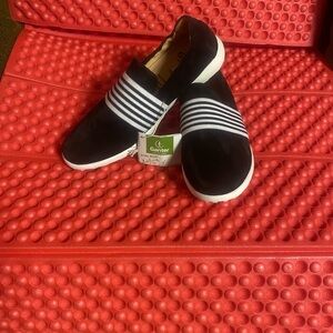 Ganter Black and White Slip-On Shoes Womens Nubuck Leather UK Sz 8.5 US Sz 10.5